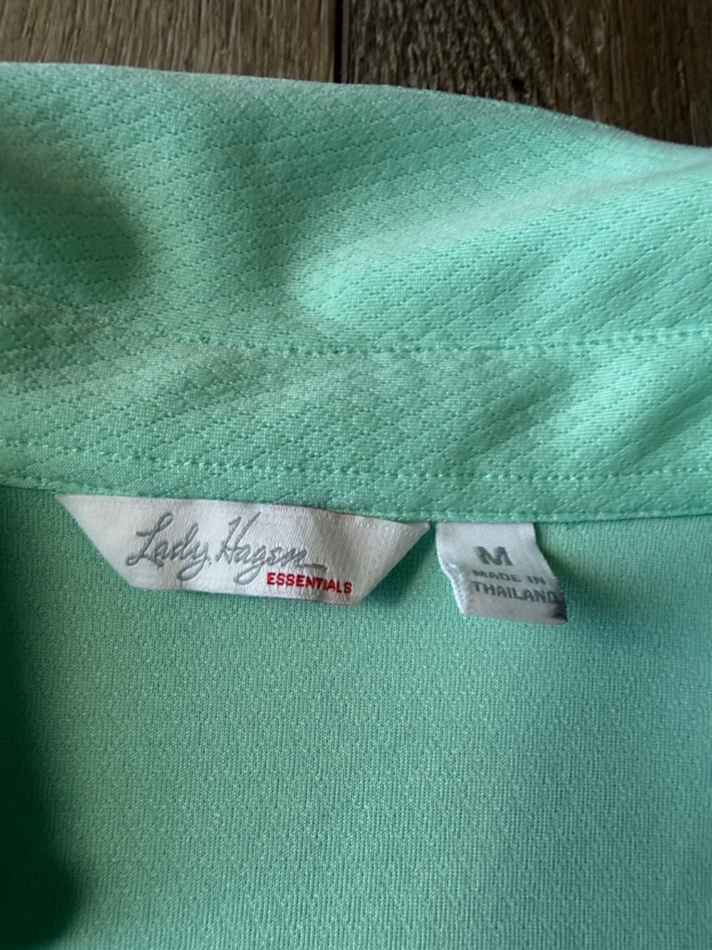 Lady Hagen Mint Green Polo-Style Short Sleeve Top - Picture 4 of 8